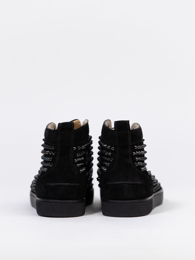 Louis High-top Black Suede spiked