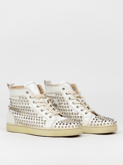 Louis High-top White Patent spiked