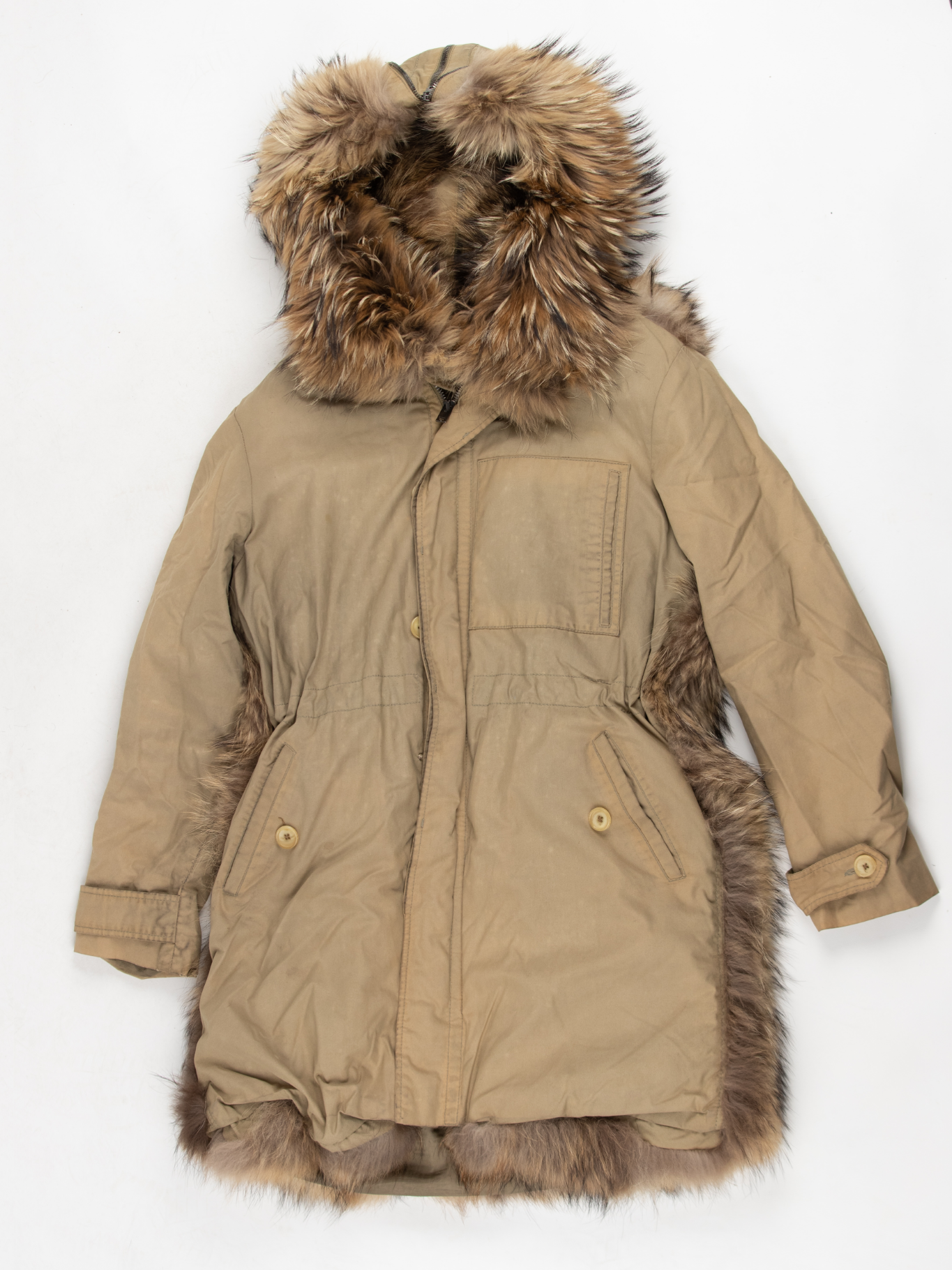 Fur Back Army Coat