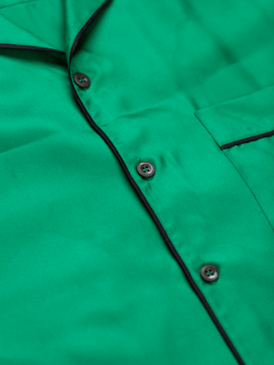 'Emerald Green' Silk twill Shirt