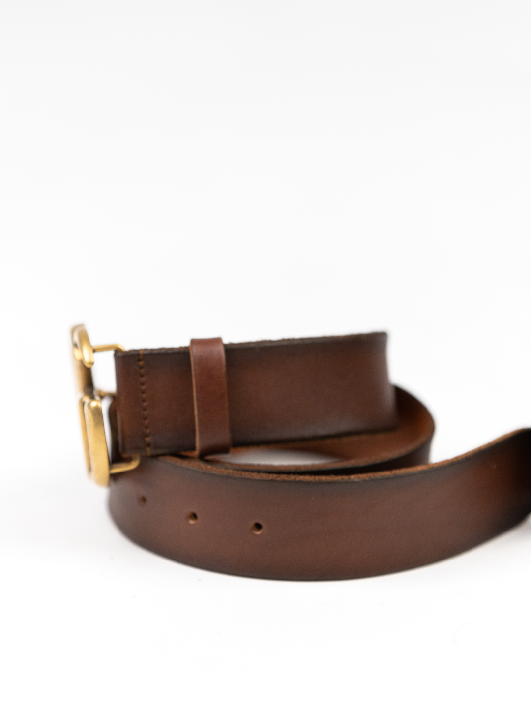 GG Buckle Brown Leather Belt
